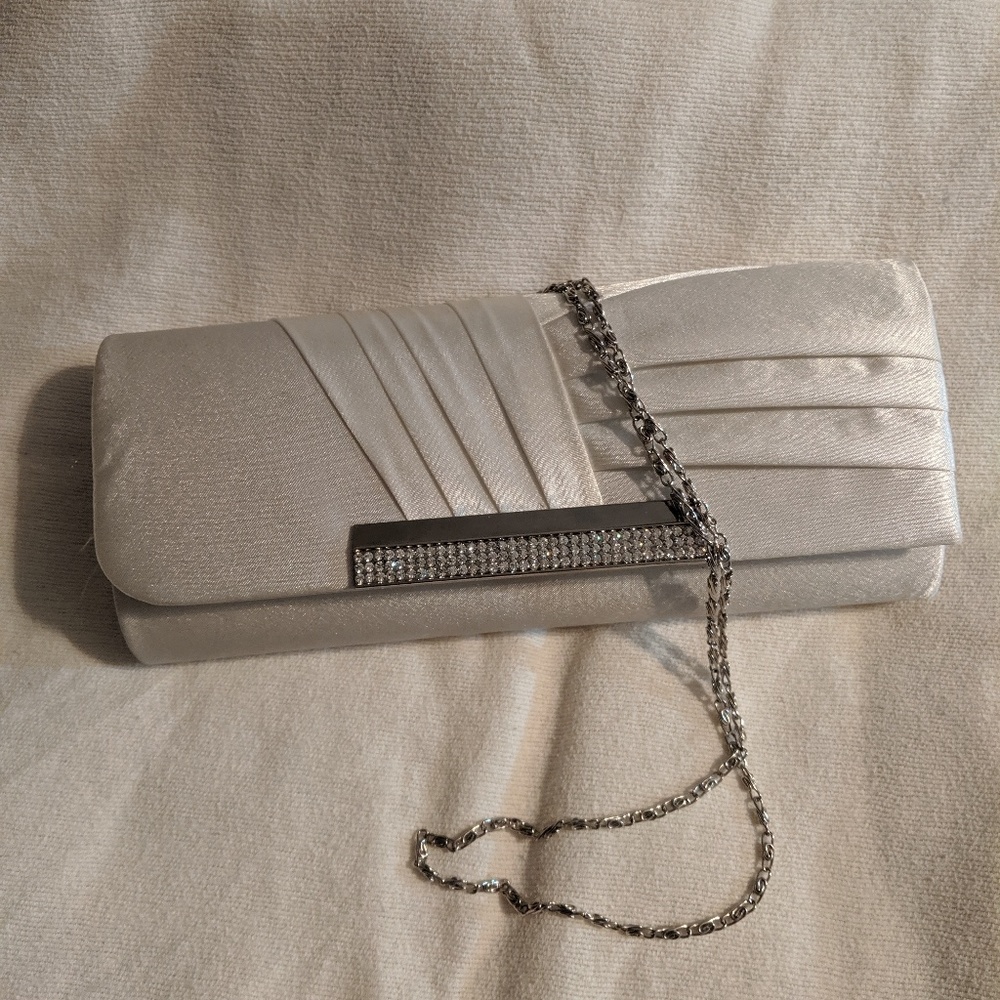 Clutch Purse with Chain - Jewels